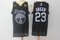 Nike NBA Golden State Warriors #23 Green Black Game Jersey