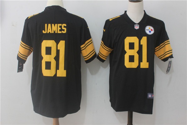 NFL Pittsburgh Steelers Jesse James #81 Black Vapor Limited Jersey