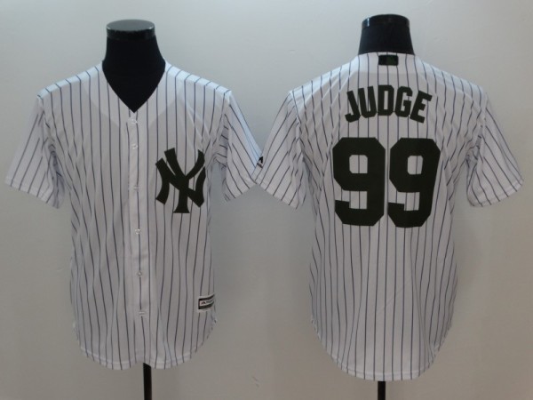 MLB New York Yankees #99 Judge White Anniversary Jersey