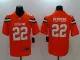 NFL Cleveland Browns #22 Peppers Orange Vapor Limited Jersey