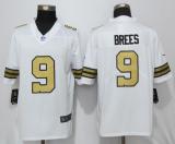 New Nike New Orleans Saints 9 Brees Navy White Color Rush Limited Jersey