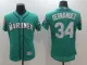 MLB Seattle Mariners #34 Hernandez Green Spring Training Jersey