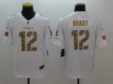 NFL New England Patriots #12 Brady White Salute To Service Limited Jersey