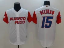 2017 World Baseball Puerto Rico #15 Beltran White Classic Jersey
