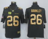 New Nike York Giants #26 Barkley Gold Anthracite Salute To Service Limited Jersey