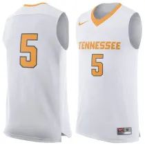 NCAA Tennessee Volunteers #5 Nike Basketball Jersey - White