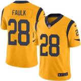 NFL Los Angeles Rams #28 Faulk Yellow Vapor Limited Jersey