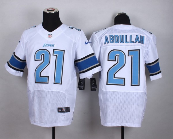 Nike Detroit Lions #21 Abdullah Elite White Jersey