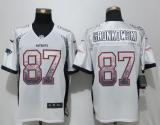 New Nike New England Patriots 87 Gronkowski Drift Fashion White Elite Jersey