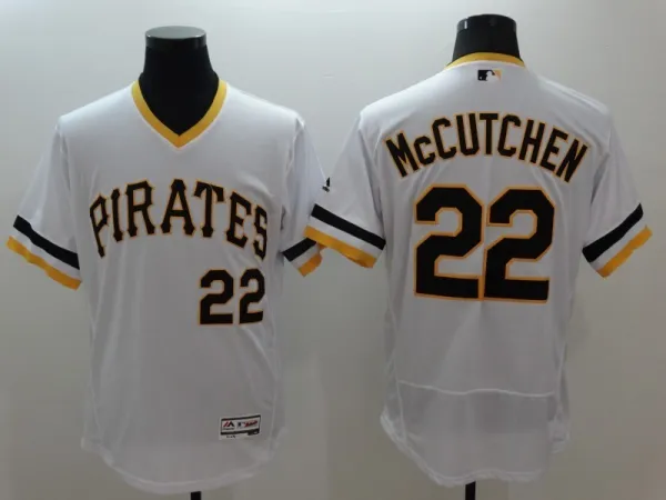 Majestic MLB Pittsburgh Pirates #22 McCutchen Elite White Pullover Jersey