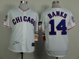 MLB Chicago Cubs #14 Banks 1968 Throwback White Jersey