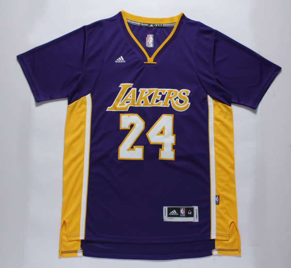 NBA Los Angeles Lakers #24 Kobe Bryant Purple Short-sleeve Jersey