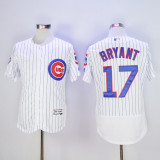 Majestic MLB Chicago Cubs #17 Bryant White Elite Pinstripe Jerseys