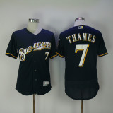 MLB Milwaukee Brewers #7 Thames D.Blue Elite Jersey