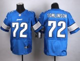 Nike Detroit Lions #72 Tomlinson Blue Elite Jersey