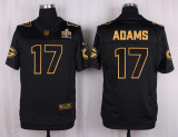 Mens Green Bay Packers #17 Adams Pro Line Black Gold Collection Jersey