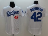 Majestic MLB Los Angeles Dodgers #42 Elite Robinson White Jersey