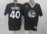 NBA Golden State Warriors #40 Barnes Black Short-Sleeve Jersey