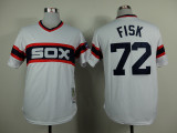 MLB Chicago White Sox #72 Fisk M&N White Jersey