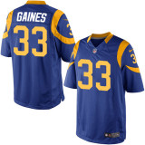 Mens Nike Los Angeles Rams #33 E.J. Gaines Elite Blue Jersey