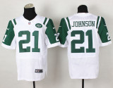 Nike New York jets #21 Johnson Elite White Jersey