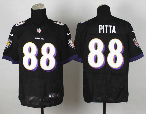 Nike Baltimore Ravens #88 Pitta Black Elite Jersey