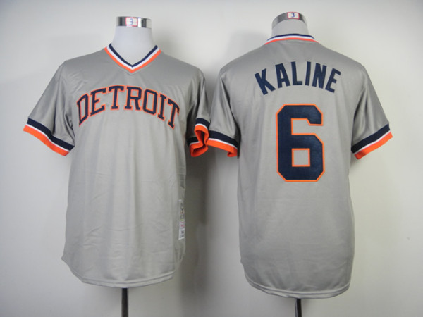 MLB Jerseys Detroit Tigers #6 Kaline Grey 1984 Throwback Jersey