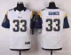 Nike St.Louis Rams #33 Gaines White Elite Jersey