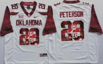 NCAA Oklahoma Sooners White Limited #28 Peterson Fashion Jersey