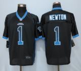 NEW Nike Carolina Panthers 1 Newton Drift Fashion Black Elite Jerseys