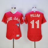 Majestics MLB Toronto Blue Jays #11 Pillar Red Jersey