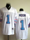 Warren Moon Jersey: Reebok Throwback #1 Houston Oilers Jersey in white