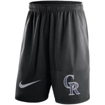 33Mens Colorado Rockies Nike Black Dry Fly Shorts