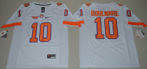 NCAA Clemson Tigers #10 Ben Boulware College Football White Jersey