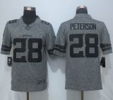 New Nike Minnesota Vikings 28 Peterson Gray Mens Stitched Gridiron Gray Limited Jersey