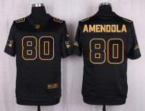 Mens New England Patriots #80 Amendola Pro Line Black Gold Collection Jersey