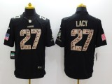 New Green Bay Packers #27 Lacy Black NFL Limited Salute to Service Jersey