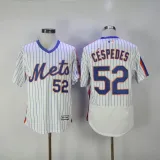 MLB New York Mets #52 Cespedes White Pullover Throwback Elite Jersey