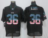 Nike Philadelphia Eagles 36 Ajayi USA Flag Fashion Black Elite Jersey