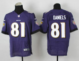 Nike Baltimore Ravens #81 Daniels Purple Elite Jersey