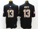 Nike Chicago Bears #13 White Black Salute TO Service Jersey