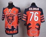 Nike Chicago Bears #76 Goldman Orange Drift Fashion Jersey