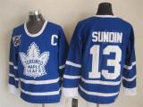 NHL Toronto Maple Leafs #13 Sundin Blue Jersey with C Patch