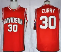 NCAA Davidson Wildcat Wildcat #30 Stephen Curry Red Jersey