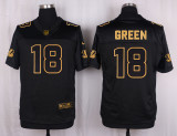 Mens Cincinnati Bengals #18 A.J. Green Pro Line Black Gold Collection Jersey