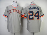 MLB Jerseys Detroit Tigers #24 Cabrera Grey 1984 Throwback Jersey