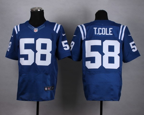 Nike Indianapolis Colts #58 T.Cole Blue Elite Jersey