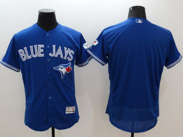 Majestic MLB Toronto Blue Jays Blank Blue Elite Jersey