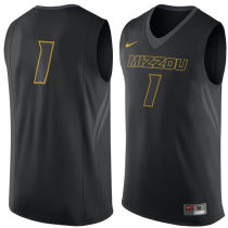 NCAA Missouri Tigers  #1Nike Replica Jersey Black
