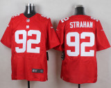 Nike New York Giants #92 Strahan Red Elite Jersey